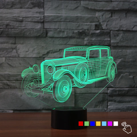 Colorful touch 3D small table lamp