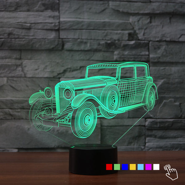 Colorful touch 3D small table lamp