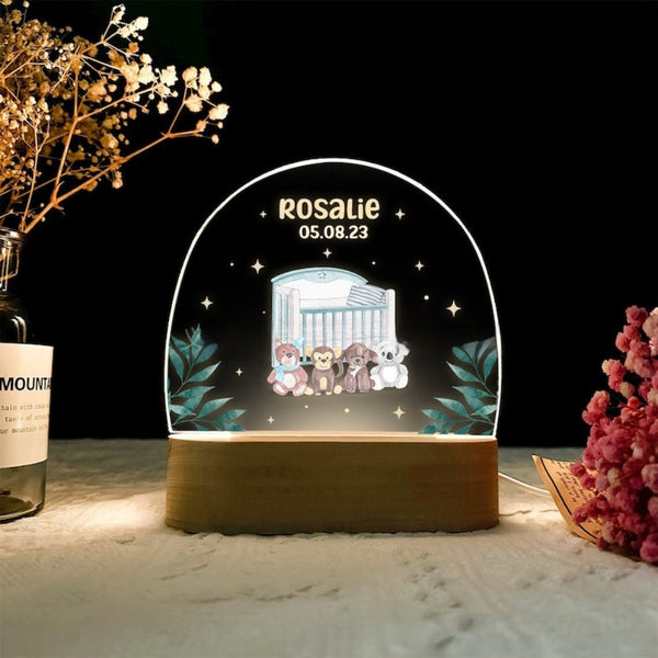 Acrylic 3D Small Night Lamp Giraffe Lion