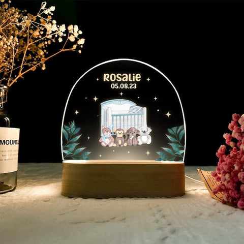 Acrylic 3D Small Night Lamp Giraffe Lion